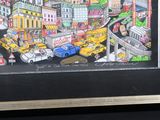 a picture of a picture of a city with a lot of traffic