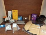 many items that are sitting on a wooden table