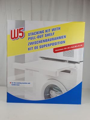 emballage d'un kit d'empilage avec tablette coulissante pour lave-linge et sèche-linge