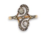 une bague ancienne en or et diamant