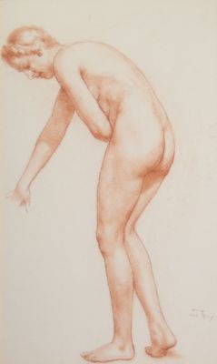 Dolf VAN ROY (1858-1943), dessin à la sanguine représentant … - Photo 1