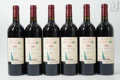 six bouteilles de vin sont alignées sur une surface blanche