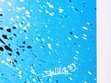 an image of a picture of a blue sky with yellow dots