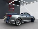 the rear end of a silver audi convertible parked in a garage