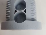 a plastic comb that is sitting on a table