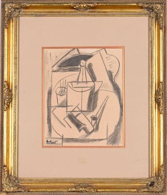 an image of a drawing of a man sitting in a chair