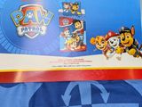 a person holding a book with a picture of paw patrol on it