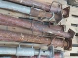 a pile of wood and metal items on a pallet