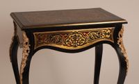 Table volante en bois noirci et marqueterie de type Boulle e… (photo 2)