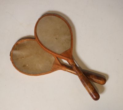 Paire de raquette de ping-pong à âme de bois garnie de peau …
