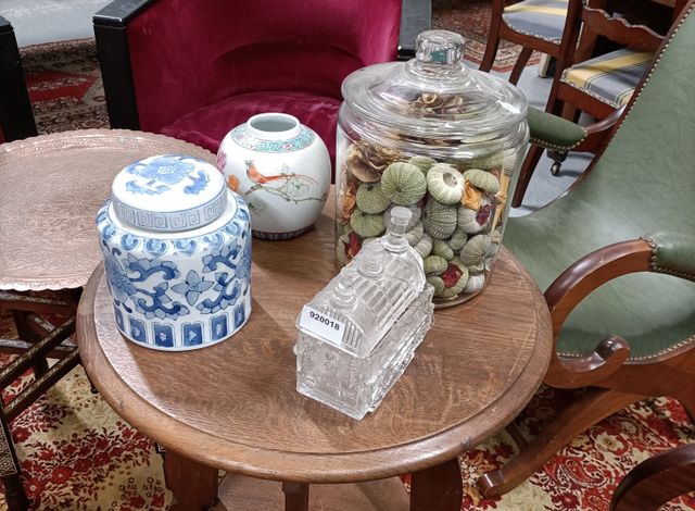 Coffret en verre moulé, pot couvert et vase chine moderne, bocal 