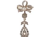 une broche ancienne en forme de croix, en diamants et en or