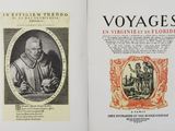 un livre ouvert avec l'image d'un homme dans un bateau et l'image d'un homme dans un bateau