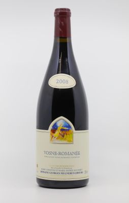 une bouteille de vin rouge sur fond blanc, avec une étiquette