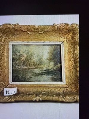 une photo d'une photo d'un tableau sur le mur