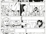 a page from a comic strip with a black and white image of a man and a woman