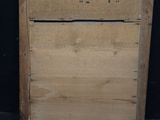a picture of a wooden box with a number on it