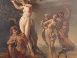 une image représentant un tableau d'une femme nue tenant un miroir