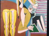 une image d'un tableau représentant une femme assise sur une chaise