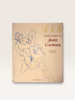 a book with a drawing of a man and a woman on it