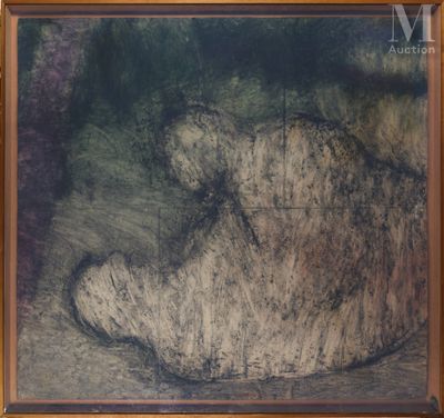 tableau représentant un cœur dans un cadre en bois accroché au mur