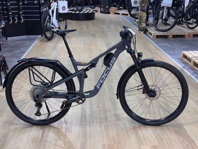 a bike that is sitting on the floor in a store