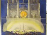 affiche de cinéma française représentant la cathédrale Notre-Paul à Paris