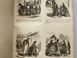 an open book with pictures of people on it