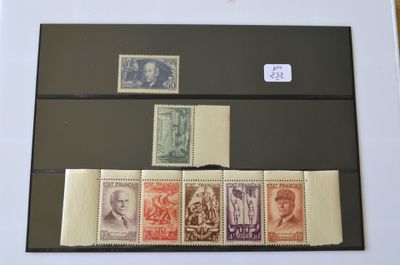 Timbres de France N°394 - 398 et 576/580, neufs sans charniè…