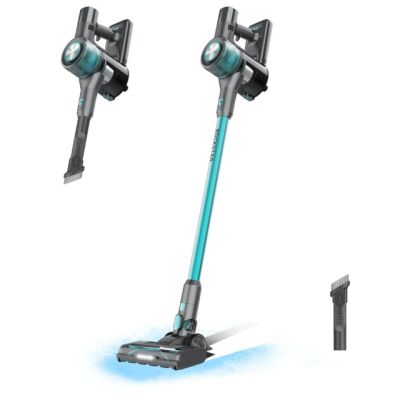 a couple of vacuums that are sitting on top of each other