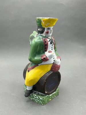 Pot jacquot en faïence polychrome Travail du XIXe siècle