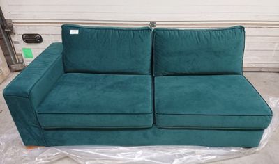 Module canapé fixe CALIFORNIA , accoudoir à gauche, en velou…