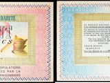 deux timbres avec la photo d'un homme et d'une femme