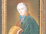 portrait of a lady with a fur coat and a fur stoler