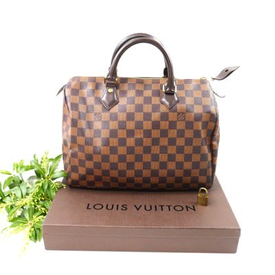 louis vuitton damier speedy speedy bag with box