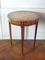 GUERIDON circulaire de style Louis XVI en bois de placage à … (photo 4)