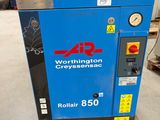 a close up of a machine on a pallet in a warehouse