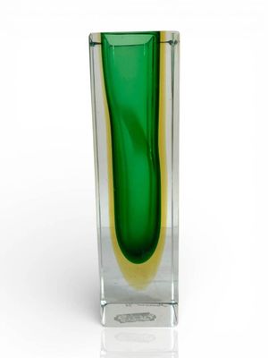 MURANO : Vase soliflore de section carrée en verre dit somme… - Photo 1