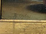 an image of a close up of a painting of a person on a horse
