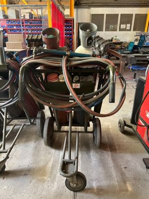 many different types of welding equipment in the shop