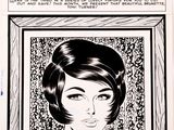 un dessin en noir et blanc représentant le visage d'une femme dans un cadre