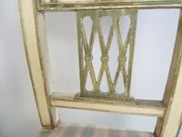 Paire de chaises de style Directoire en hêtre peint vert et … (photo 3)