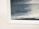 a picture of a painting of a boat on the water