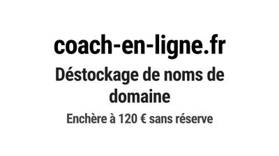 Nom de domaine coach-en-ligne.fr.