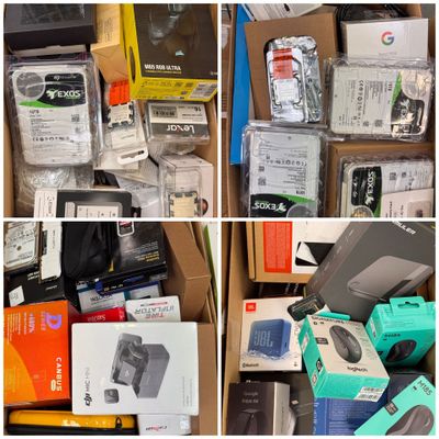 many different types of electronic devices in a box