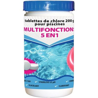 Multifoction 5 en 1 : pastilles de chlore, 200 ml