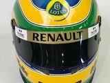 the helmet of a person with a signed name on it