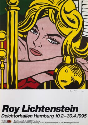 Roy Lichtenstein - Derchronhilen Hambourg, 2 - 3 mars 1995 - affiche de Roy Lichtenstein