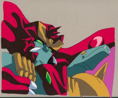 une image représentant un personnage de dessin animé tenant un drapeau