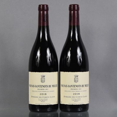 two bottles of wine sitting on top of a table next to each other
